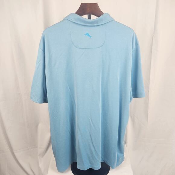 Tommy Bahama Blue Polo Shirt XXL TENCEL Modal Blend Made in Vietnam - Picture 5 of 5